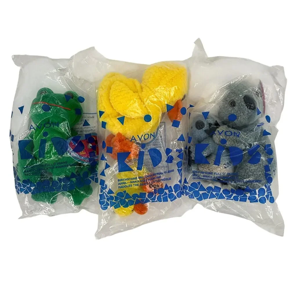 Avon Kids Birthstone Full O Beans Plush Lot 13 Sealed Mini Beanie Toys